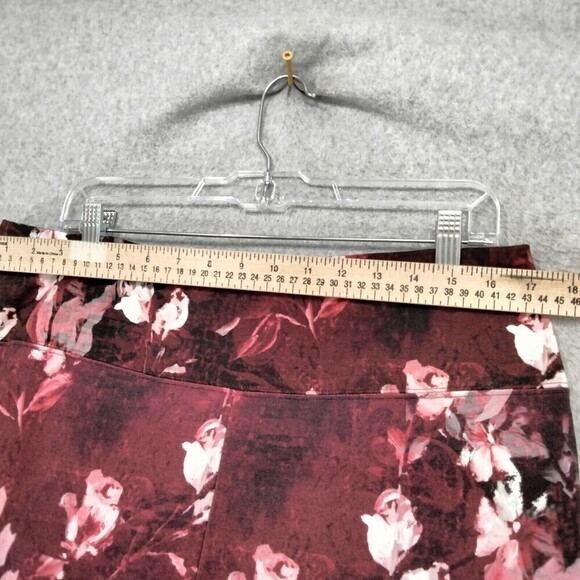NEW! Soft Surroundings Ankle Leggings Wmns Sz XL Red Floral SuperSlim High Rise - Picture 5 of 14